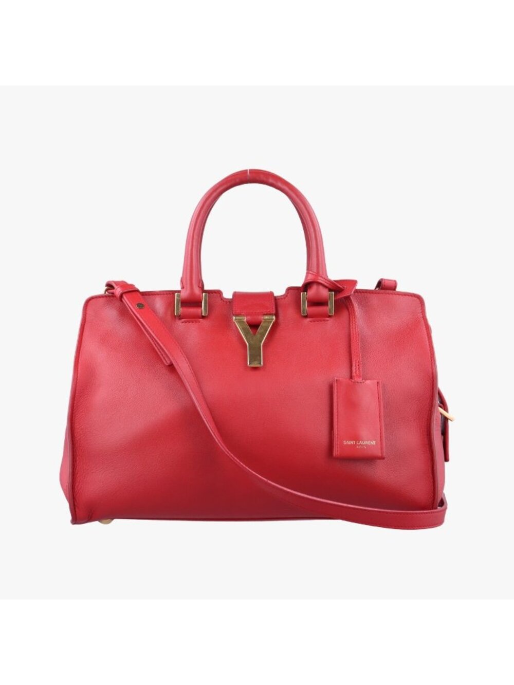 Saint Laurent Y-line Petit Cabas Red Leather